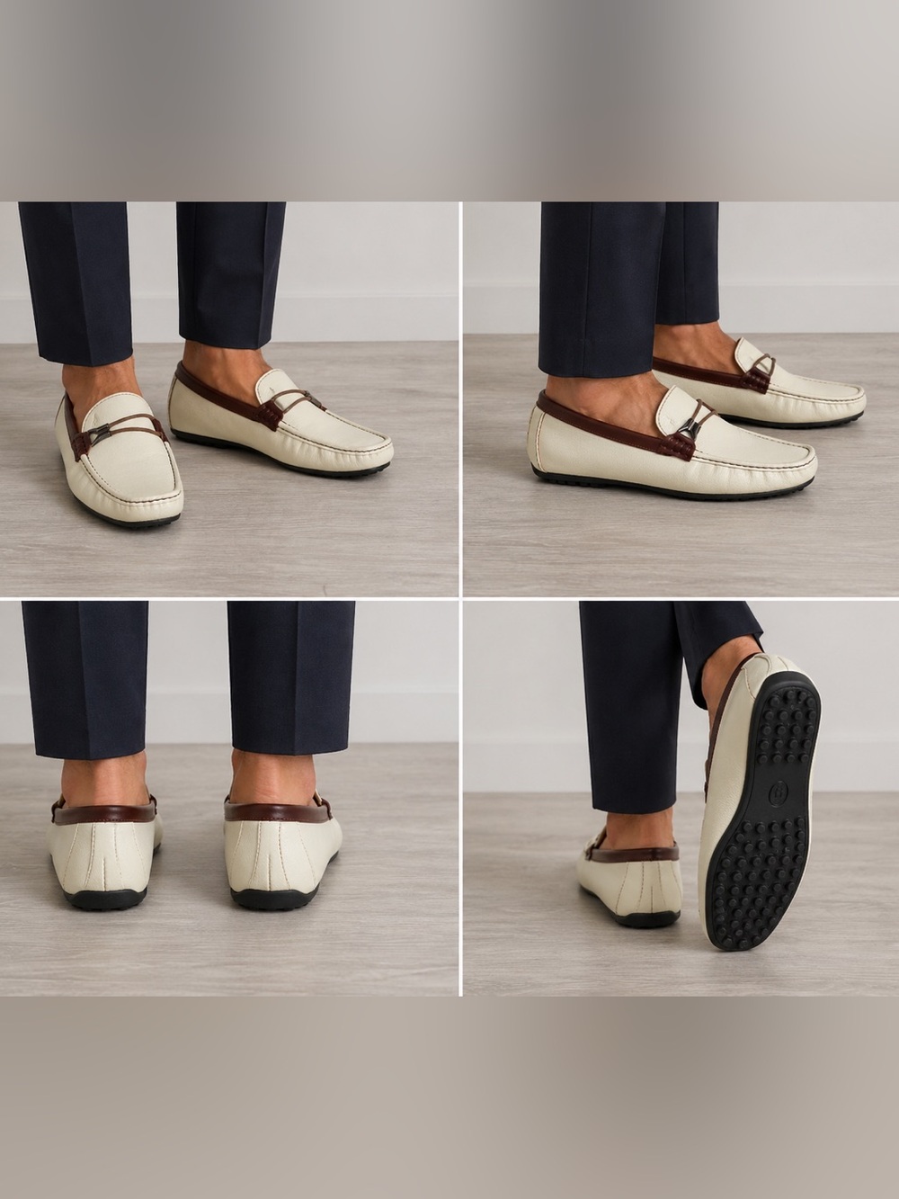 Unisex Sand and Brown Loafers